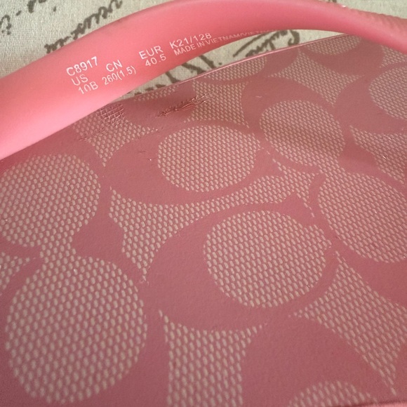 Coach Pink Lynn Platform Rubber Flip Flops - EUC - Picture 8 of 8
